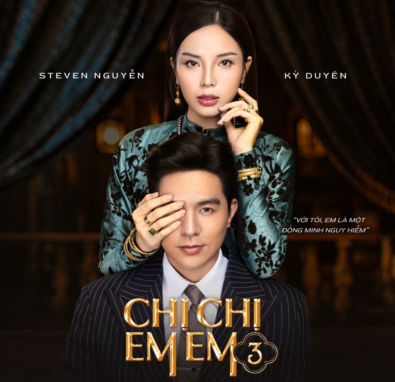 Hoa hậu Kỳ Duyên lần đầu đóng cặp Steven Nguyễn trong “Chị chị em em 3”